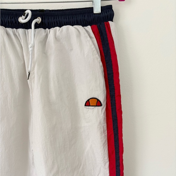 Ellesse Flogrida White Red Stripe Track Pants Joggers Size 8 - Picture 7 of 13